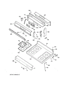 02 - Control Panel & Cooktop parts for Ge Range RGB744BEA2WH from AppliancePartsPros.com