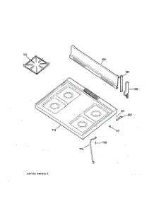 02 - Cooktop parts for Ge Range RGB508PEA2AD from AppliancePartsPros.com