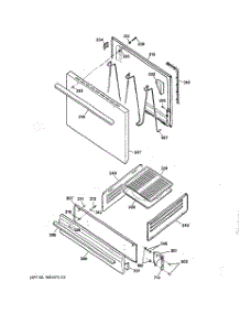 04 - Door & Drawer Parts parts for Ge Range RGB508PEA2WH from AppliancePartsPros.com