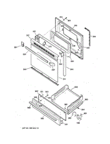 04 - Door & Drawer Parts parts for Ge Range RGB528BEA2WH from AppliancePartsPros.com
