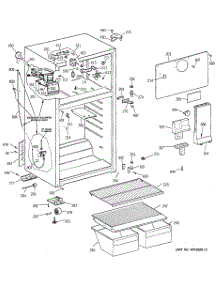02 - Cabinet parts for Ge Refrigerator HTS15BCMBLWW from AppliancePartsPros.com