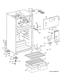 02 - Cabinet parts for Ge Refrigerator HTR15ABMBLWW from AppliancePartsPros.com