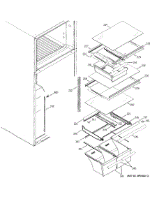 06 - Fresh Food Shelves parts for Ge Refrigerator HTS18GCMARWW from AppliancePartsPros.com
