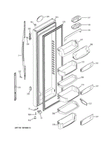 02 - Fresh Food Door parts for Ge Refrigerator PCG23SIMAFBS from AppliancePartsPros.com