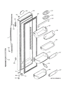 03 - Fresh Food Door parts for Ge Refrigerator PSG25NGMACBB from AppliancePartsPros.com