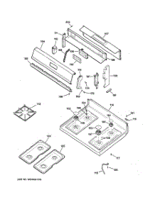 02 - Control Panel & Cooktop parts for Ge Range RGB535BEA6WH from AppliancePartsPros.com