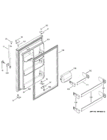 02 - Fresh Food Door parts for Ge Refrigerator HTS18BCMBRWW from AppliancePartsPros.com