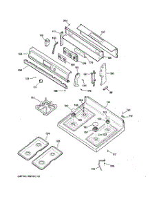 02 - Control Panel & Cooktop parts for Ge Range RGB845WEC2WW from AppliancePartsPros.com