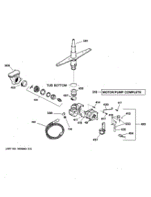 03 - Motor-Pump Mechanism parts for Ge Dishwasher HDA2000G00BB from AppliancePartsPros.com