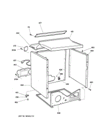 03 - Cabinet parts for Ge Dryer DDSR475GT5AA from AppliancePartsPros.com