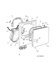 02 - Front Panel & Door parts for Ge Dryer NWXR473ET5WB from AppliancePartsPros.com