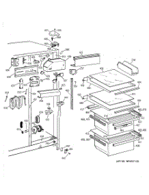 03 - Fresh Food Section parts for Ge Refrigerator CST25GRBGWW from AppliancePartsPros.com