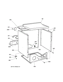 03 - Cabinet parts for Ge Dryer BWXR473GT5WW from AppliancePartsPros.com