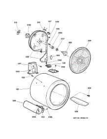 04 - Drum parts for Ge Dryer BWXR473GT5AA from AppliancePartsPros.com