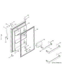 02 - Fresh Food Door parts for Ge Refrigerator HTS18GBMCRWW from AppliancePartsPros.com