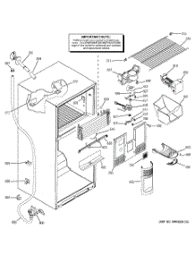 03 - Freezer Section parts for Ge Refrigerator HTS18GCMCRCC from AppliancePartsPros.com