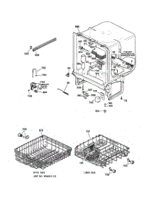 02 - Body Parts parts for Ge Dishwasher HDA1000Z04WH from AppliancePartsPros.com