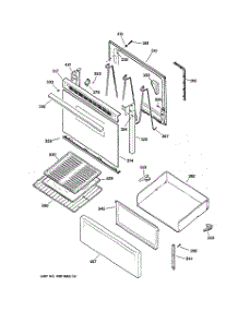 03 - Door & Drawer Parts parts for Ge Range RB525BC2CT from AppliancePartsPros.com