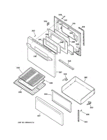03 - Door & Drawer Parts parts for Ge Range RB526C3WW from AppliancePartsPros.com