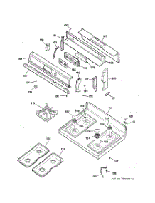 02 - Control Panel & Cooktop parts for Ge Range RGB845BEC3WH from AppliancePartsPros.com