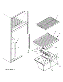 05 - Fresh Food Shelves parts for Ge Refrigerator HTS18BBMDLCC from AppliancePartsPros.com