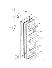 02 - Fresh Food Door parts for Ge Refrigerator HST22IFMAWW from AppliancePartsPros.com
