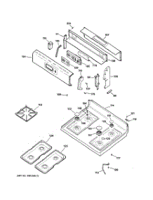 02 - Control Panel & Cooktop parts for Ge Range RGB746HEH1WH from AppliancePartsPros.com