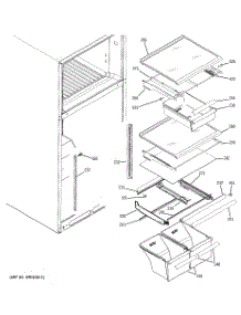 06 - Fresh Food Shelves parts for Ge Refrigerator HTS18JCPBRWW from AppliancePartsPros.com