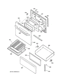 03 - Door & Drawer Parts parts for Ge Range RB526H2WW from AppliancePartsPros.com
