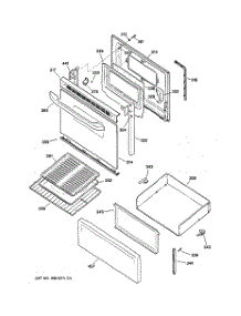 03 - Door & Drawer Parts parts for Ge Range RB536WH2WW from AppliancePartsPros.com