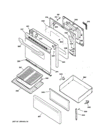 03 - Door & Drawer Parts parts for Ge Range RB757BH1CT from AppliancePartsPros.com