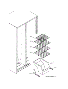 04 - Freezer Shelves parts for Ge Refrigerator HST25IFPAWW from AppliancePartsPros.com
