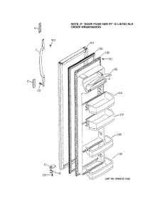 05 - Fresh Food Door parts for Ge Refrigerator HSS22IFMCWW from AppliancePartsPros.com