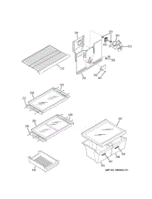 03 - Shelves parts for Ge Refrigerator HTS18GCNBCC from AppliancePartsPros.com