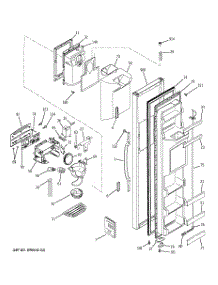04 - Freezer Door parts for Ge Refrigerator HSS22IFMDWW from AppliancePartsPros.com