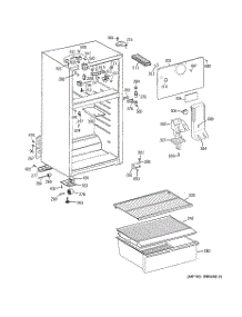 02 - Cabinet parts for Ge Refrigerator HTR15ABRFLWW from AppliancePartsPros.com