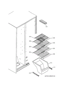 06 - Freezer Shelves parts for Ge Refrigerator HST20DBMAWW from AppliancePartsPros.com