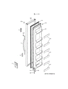 03 - Freezer Door parts for Ge Refrigerator HST20DBMCWW from AppliancePartsPros.com