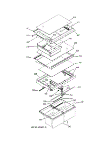 06 - Fresh Food Shelves parts for Ge Refrigerator HTS22GCMBRCC from AppliancePartsPros.com