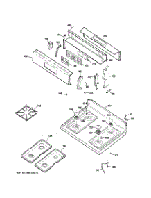 02 - Control Panel & Cooktop parts for Ge Range RGB745BEH2WH from AppliancePartsPros.com