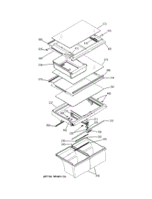 06 - Fresh Food Shelves parts for Ge Refrigerator HTS22GCPBRCC from AppliancePartsPros.com