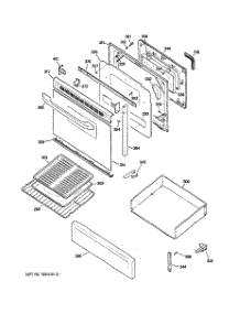 04 - Door & Drawer Parts parts for Ge Range RGB745WEH4WW from AppliancePartsPros.com