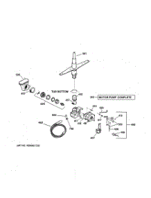 03 - Motor-Pump Mechanism parts for Ge Dishwasher HDA2000G02CC from AppliancePartsPros.com