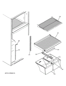 06 - Fresh Food Shelves parts for Ge Refrigerator HTS18BCPFLWW from AppliancePartsPros.com