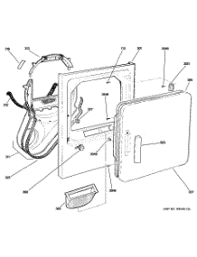 02 - Front Panel & Door parts for Ge Dryer NVLR333EE1CC from AppliancePartsPros.com