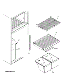 06 - Fresh Food Shelves parts for Ge Refrigerator HTS18BCPPRWW from AppliancePartsPros.com