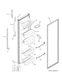 02 - Fresh Food Door parts for Ge Refrigerator GSG25MISCFBB from AppliancePartsPros.com