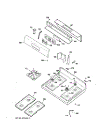 02 - Control Panel & Cooktop parts for Ge Range JGBP33BEH5BB from AppliancePartsPros.com