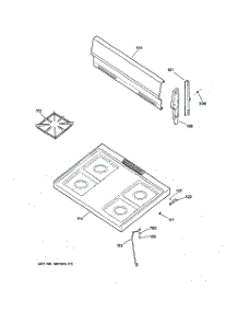 02 - Control Panel & Cooktop parts for Ge Range RGB524PEH3CT from AppliancePartsPros.com