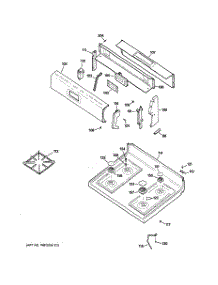 02 - Control Panel & Cooktop parts for Ge Range RGB533WEH5WW from AppliancePartsPros.com